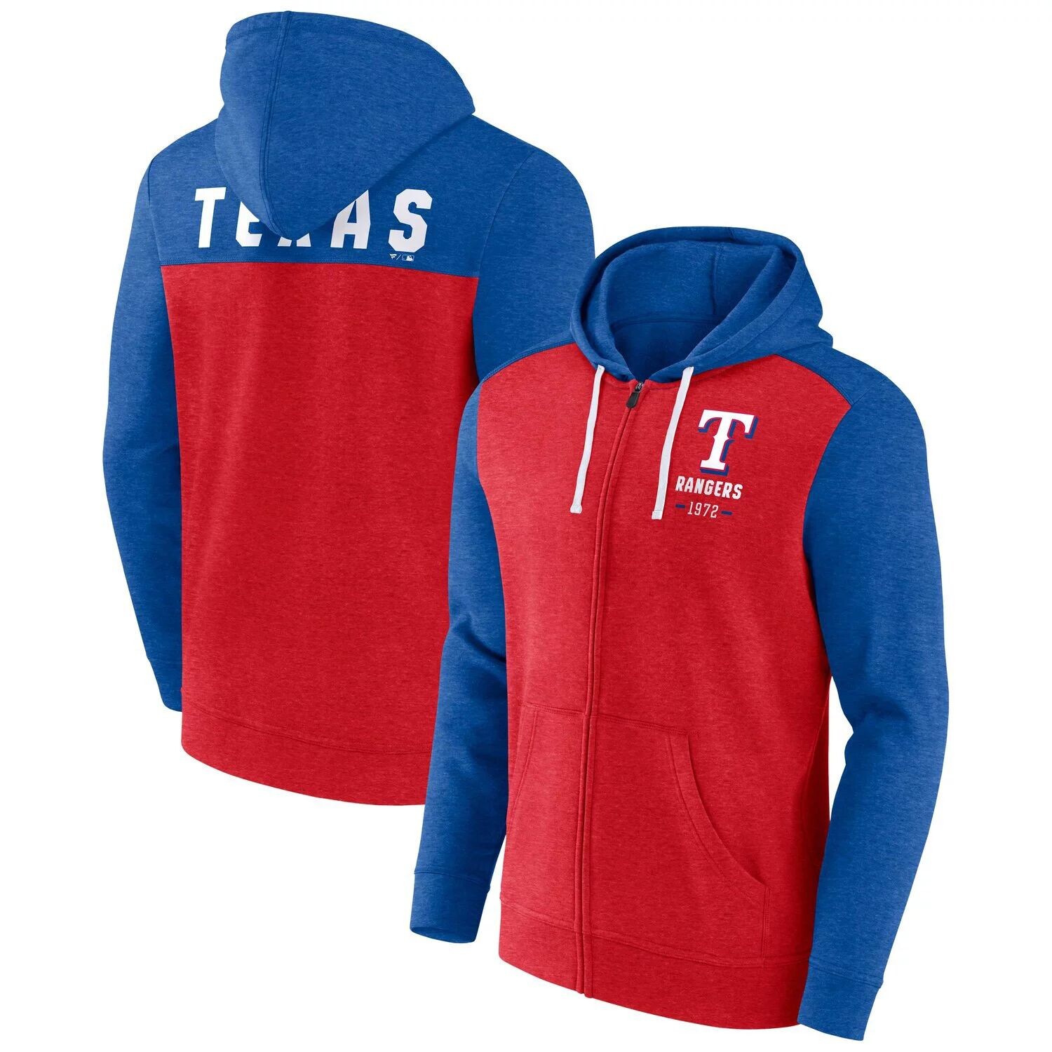 Мужская фирменная толстовка с принтом Royal/Heathed Red Texas Rangers с молнией во всю длину Fanatics
Мужская фирменная толстовка с принтом Royal/Heathed Red Texas Rangers с молнией во всю длину Fanatics
