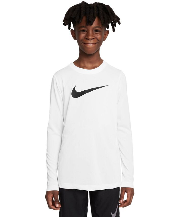 Тренировочная футболка с длинными рукавами и логотипом Big Kids Dri-FIT Legend Nike, мультиколор
Тренировочная футболка с длинными рукавами и логотипом Big Kids Dri-FIT Legend Nike, мультиколор