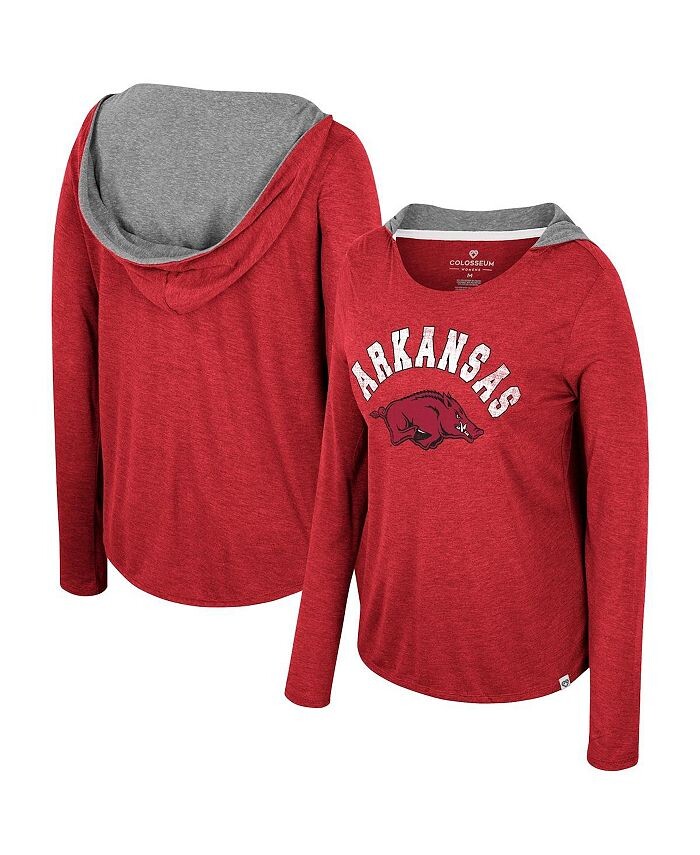 Женская футболка с капюшоном и длинными рукавами Cardinal Arkansas Razorbacks Colosseum, красный
Женская футболка с капюшоном и длинными рукавами Cardinal Arkansas Razorbacks Colosseum, красный