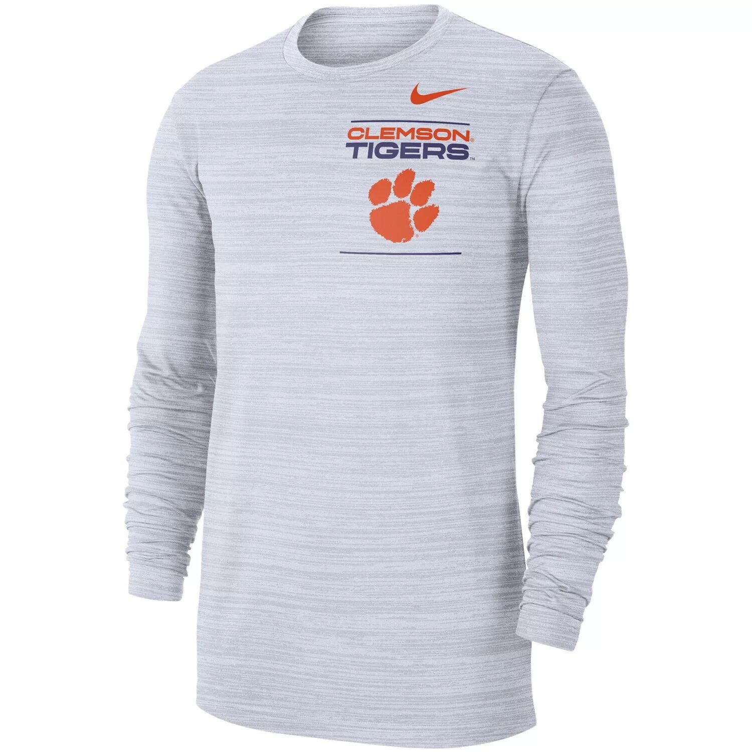 Мужская белая футболка с длинным рукавом Clemson Tigers 2021 Sideline Velocity Performance Nike, Белый
Мужская белая футболка с длинным рукавом Clemson Tigers 2021 Sideline Velocity Performance Nike, Белый