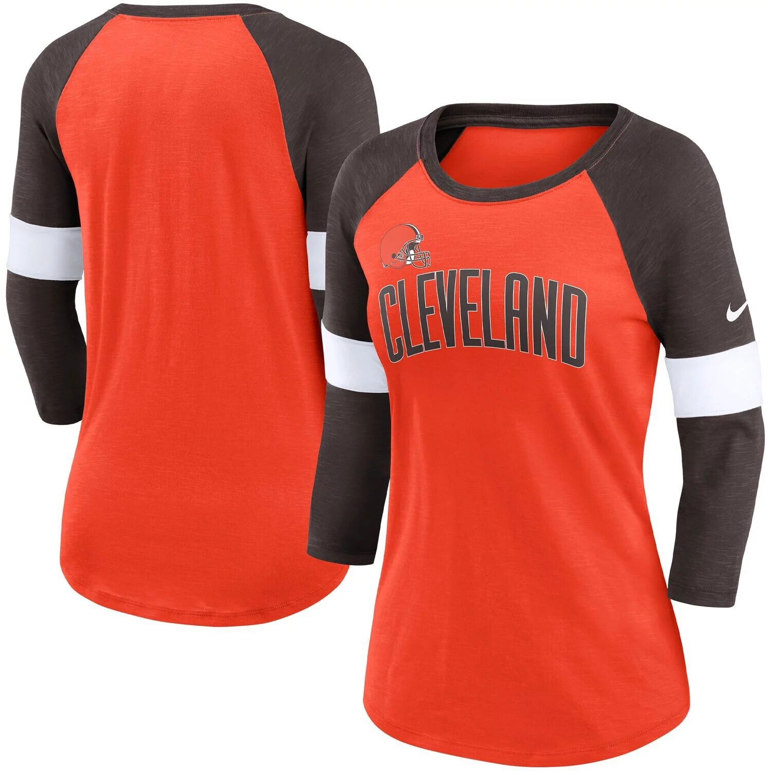 Женская футболка Nike Cleveland Browns Heathered Orange/Brown Football Pride Slub с рукавами реглан 3/4 Nike
Женская футболка Nike Cleveland Browns Heathered Orange/Brown Football Pride Slub с рукавами реглан 3/4 Nike