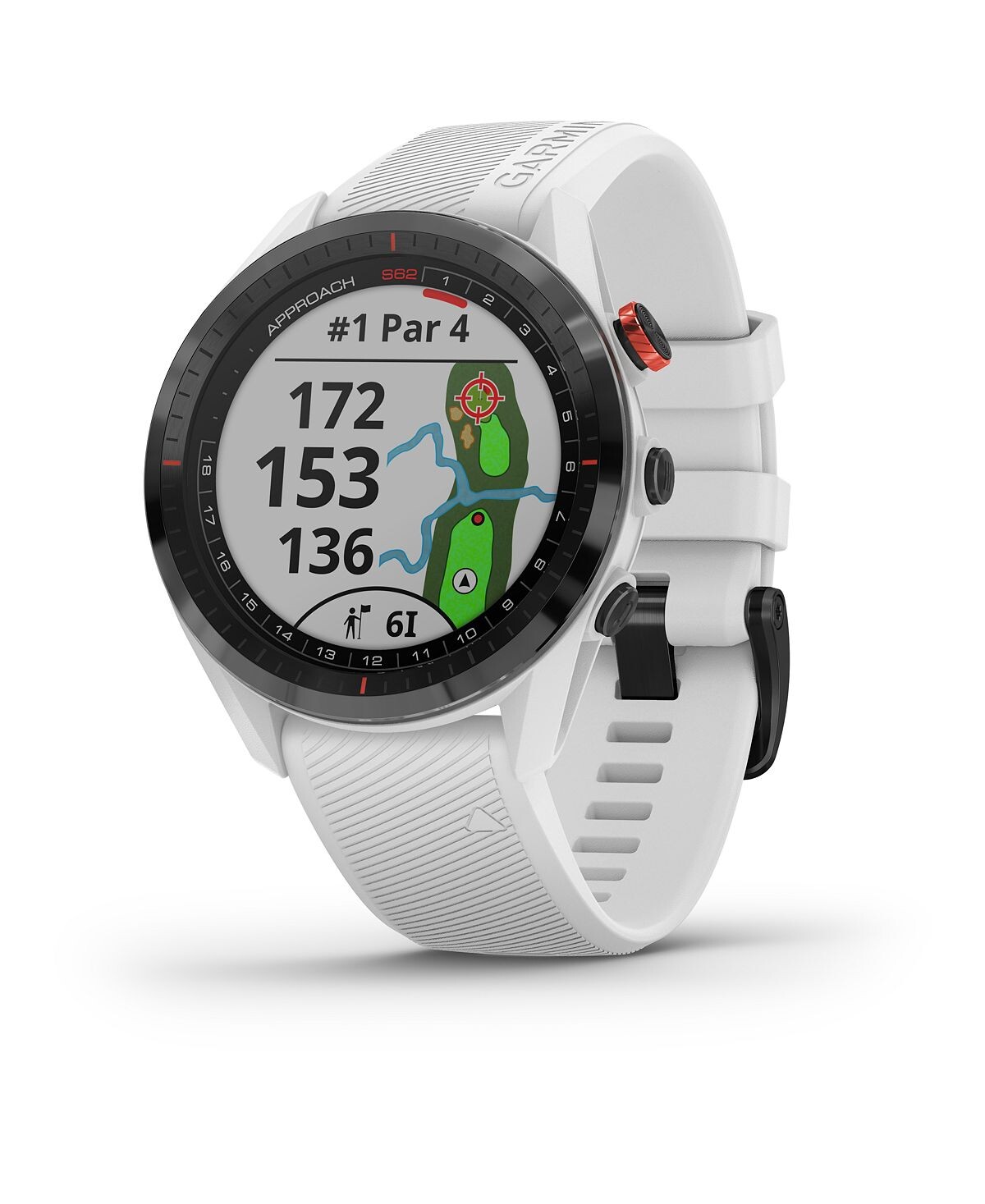 Умные часы Approach S62 с белым силиконовым ремешком и сенсорным экраном, 47 мм Garmin
Умные часы Approach S62 с белым силиконовым ремешком и сенсорным экраном, 47 мм Garmin