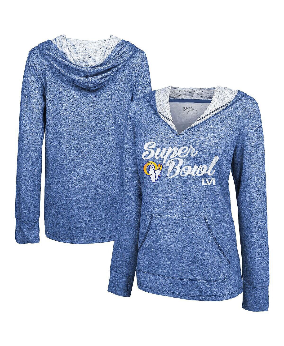 Женский пуловер с капюшоном Royal Los Angeles Rams Super Bowl LVI с нитками из вереска, прибытие, пуловер с v-образным вырезом Majestic
Женский пуловер с капюшоном Royal Los Angeles Rams Super Bowl LVI с нитками из вереска, прибытие, пуловер с v-образным вырезом Majestic