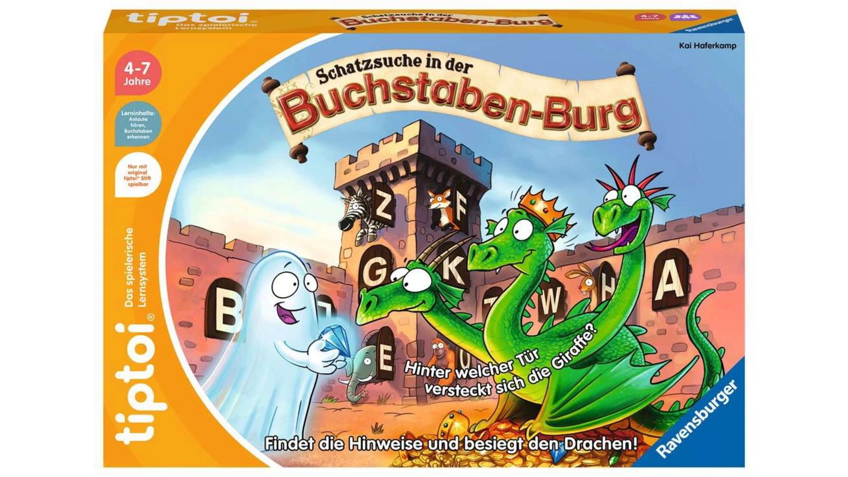 Ravensburger Tiptoi Игра охота за сокровищами в буквенном замке, Игра для детей 4-7 лет, для 1-4 игроков
Ravensburger Tiptoi Игра охота за сокровищами в буквенном замке, Игра для детей 4-7 лет, для 1-4 игроков