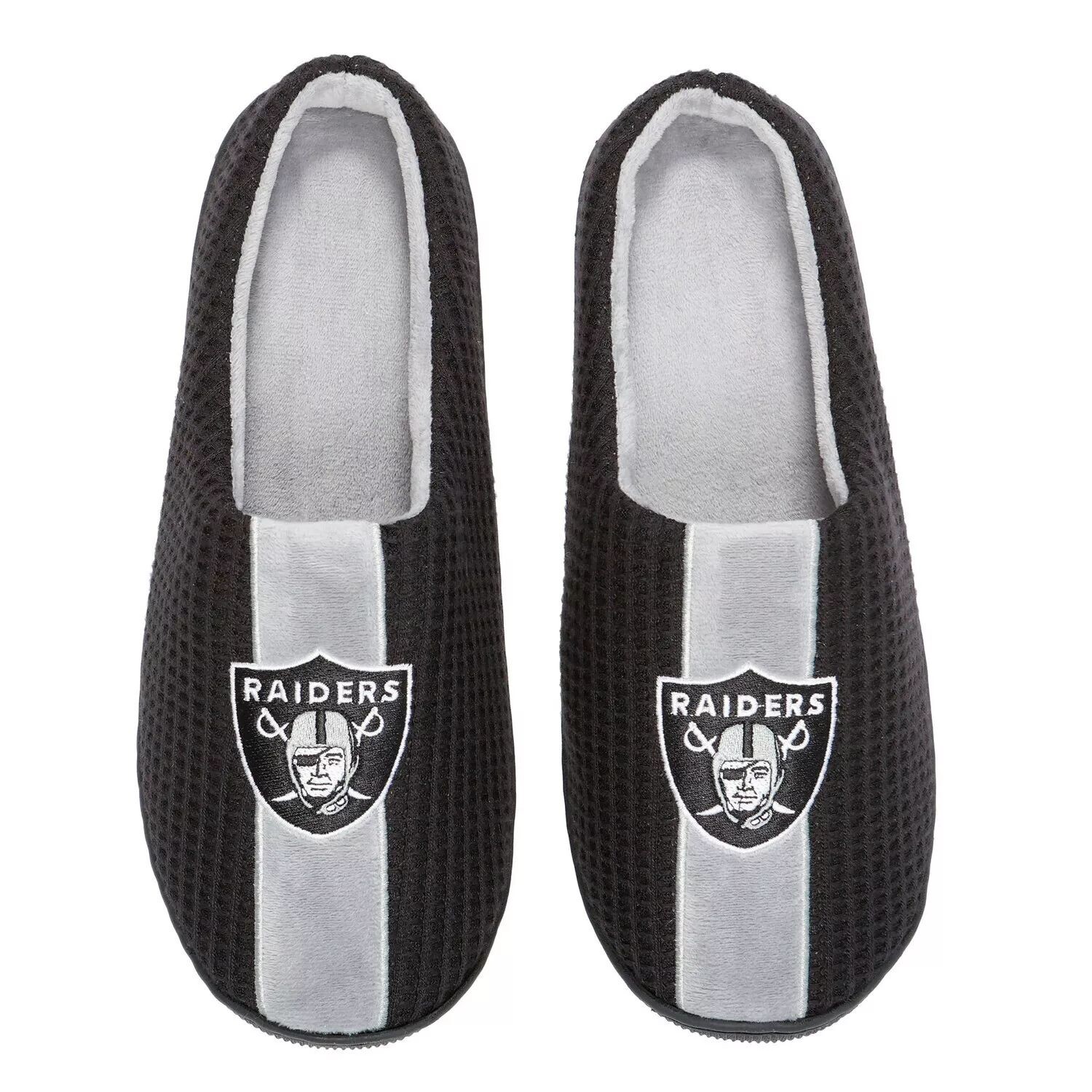 Мужские черные шлепанцы из пены с эффектом памяти FOCO Las Vegas Raiders Team Stripe
Мужские черные шлепанцы из пены с эффектом памяти FOCO Las Vegas Raiders Team Stripe