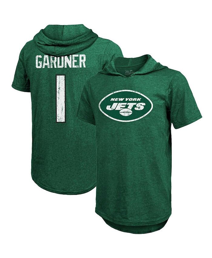Мужская футболка с капюшоном с именем и номером игрока Ahmad Sauce Gardner Heather Green New York Jets, футболка Tri-Blend Majestic, зеленый
Мужская футболка с капюшоном с именем и номером игрока Ahmad Sauce Gardner Heather Green New York Jets, футболка Tri-Blend Majestic, зеленый