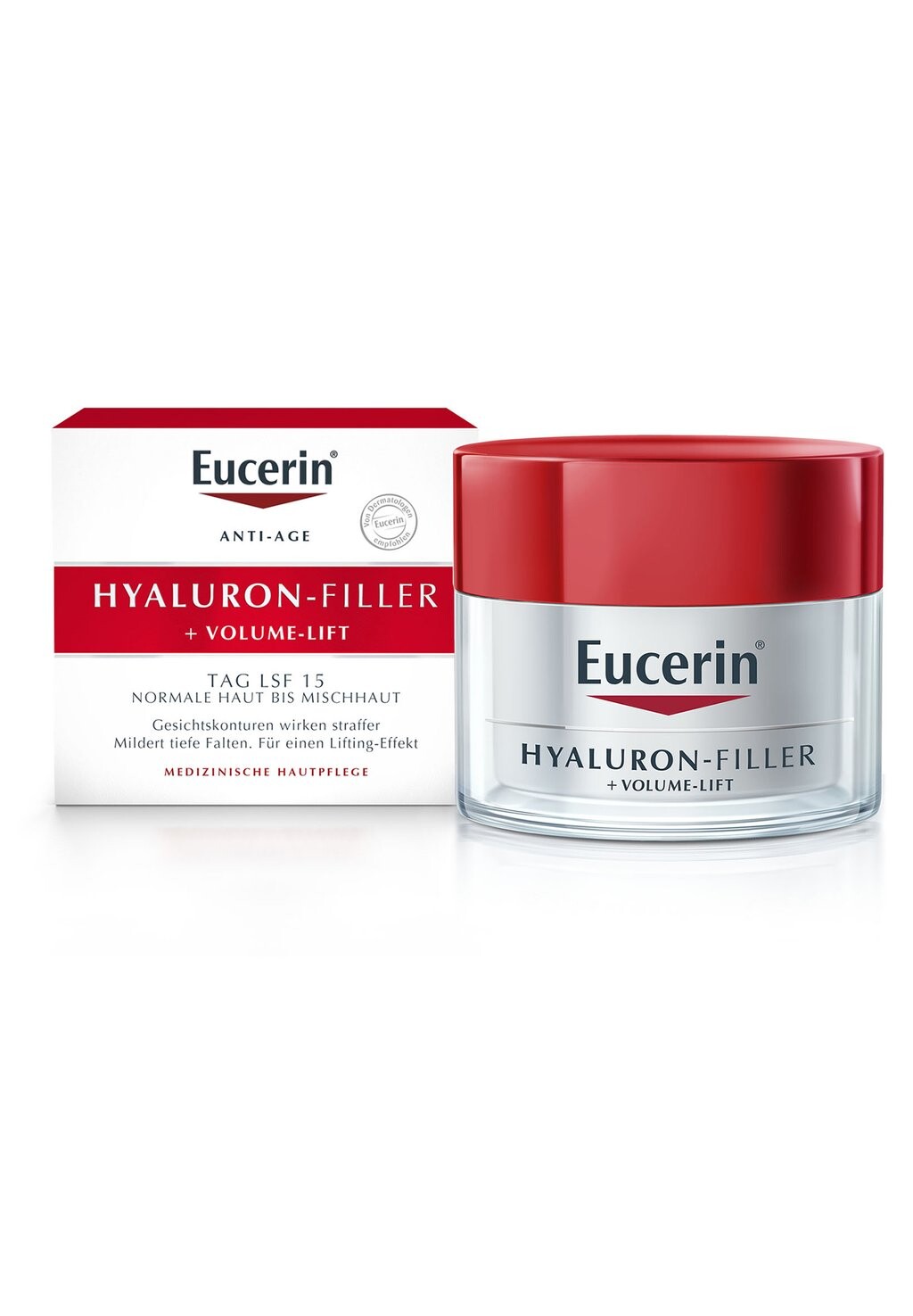 Антивозрастной уход TAGESPFLEGE TAGESCREME HYALURON-FILLER + VOLUME-LIFT, NORMALE HA Eucerin
Антивозрастной уход TAGESPFLEGE TAGESCREME HYALURON-FILLER + VOLUME-LIFT, NORMALE HA Eucerin