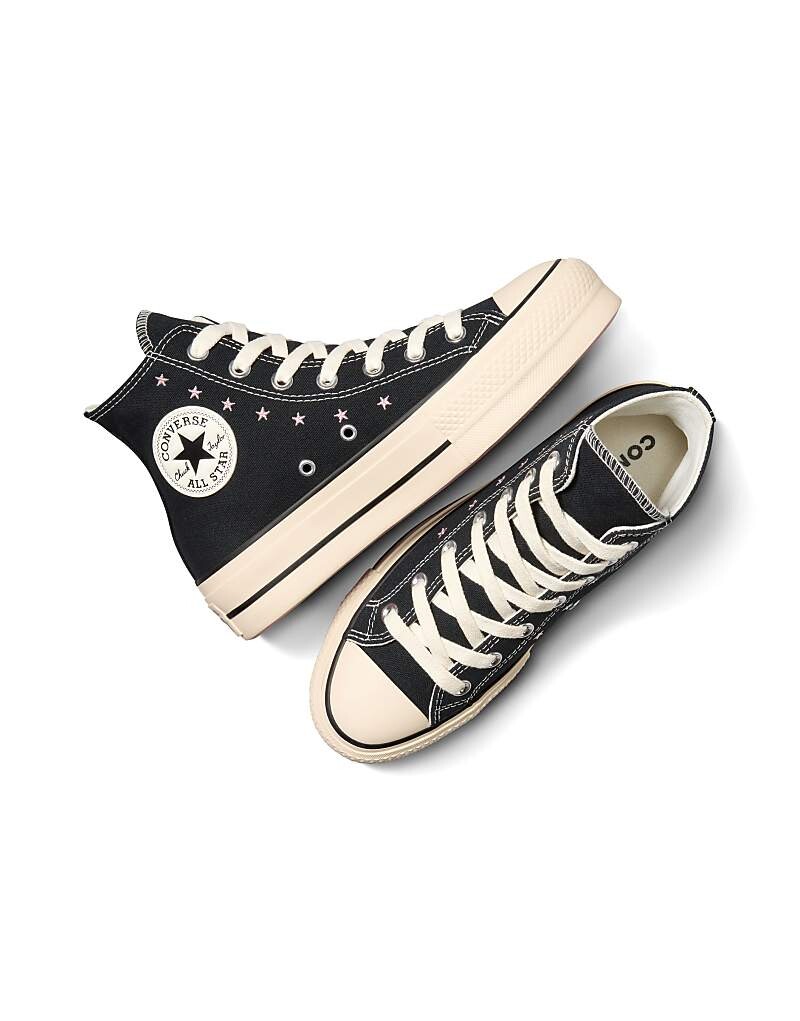 Черные/розовые лотосовые кроссовки Converse Chuck Taylor All Star Hi Lift на платформе с вышивкой звезд
Черные/розовые лотосовые кроссовки Converse Chuck Taylor All Star Hi Lift на платформе с вышивкой звезд