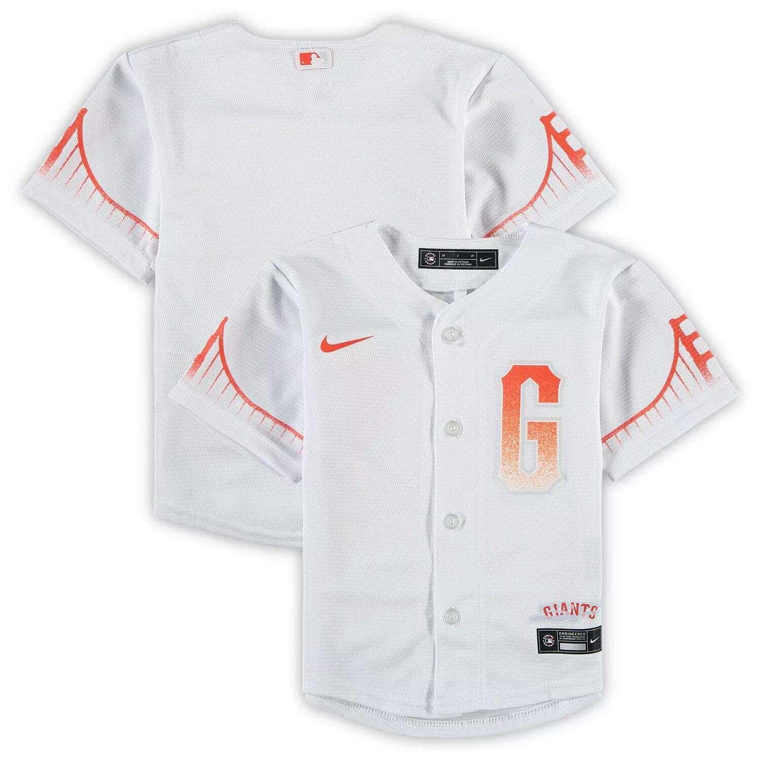Джерси Nike White San Francisco Giants 2021 MLB City Connect для малышей, реплика команды Nike
Джерси Nike White San Francisco Giants 2021 MLB City Connect для малышей, реплика команды Nike