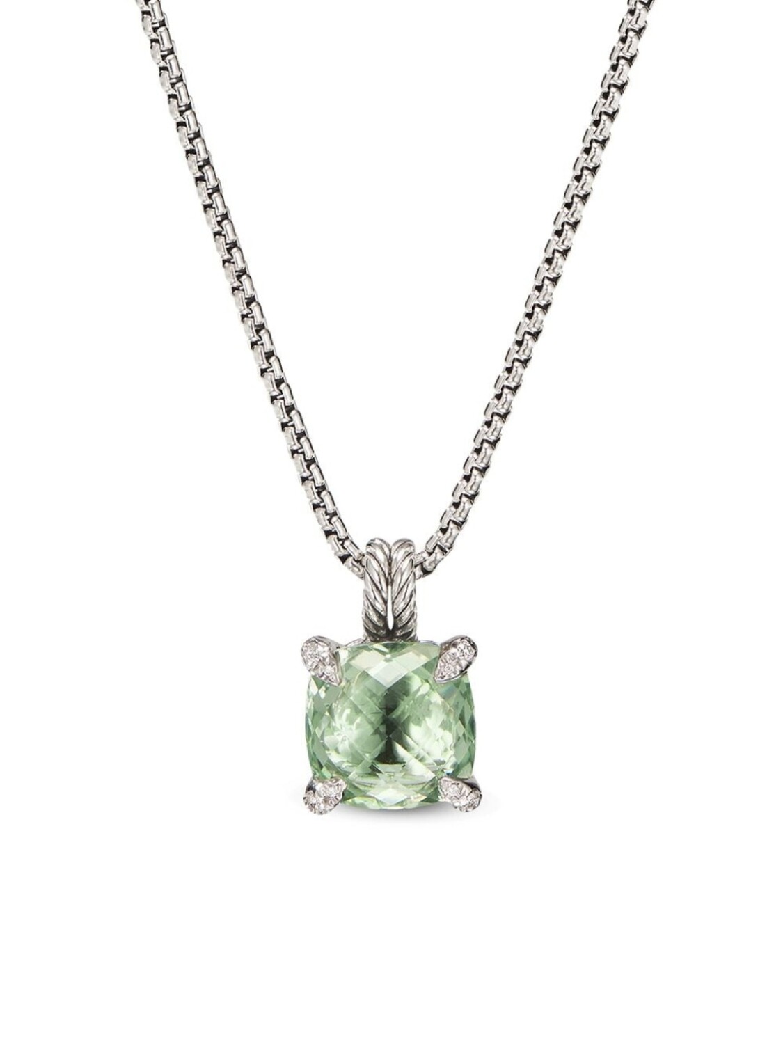 Серебряное колье Chtelaine с бриллиантами и празиолитом David Yurman, зеленый
Серебряное колье Chtelaine с бриллиантами и празиолитом David Yurman, зеленый