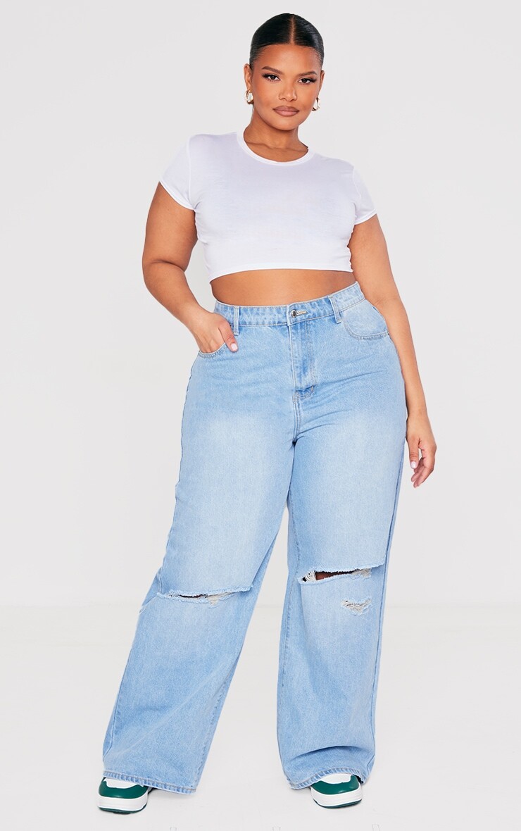 PrettyLittleThing Голубые рваные джинсы до колена с высокой талией и прямыми штанинами
PrettyLittleThing Голубые рваные джинсы до колена с высокой талией и прямыми штанинами