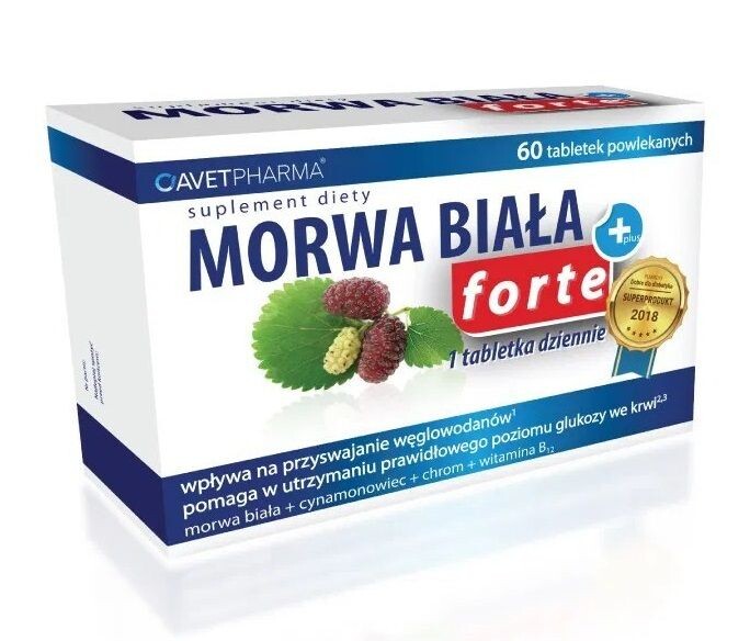 Avet Pharma Morwa Biała Plus Forte препарат, регулирующий уровень сахара в крови, 60 шт.
Avet Pharma Morwa Biała Plus Forte препарат, регулирующий уровень сахара в крови, 60 шт.