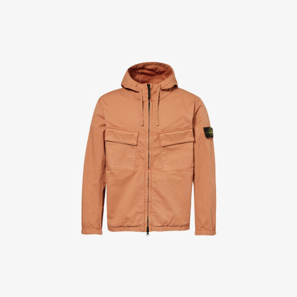 Куртка из эластичного хлопка с капюшоном и кулиской с логотипом Stone Island, цвет rust
Куртка из эластичного хлопка с капюшоном и кулиской с логотипом Stone Island, цвет rust