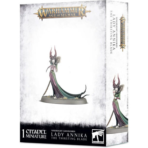 Миниатюра Games Workshop Warhammer Age of Sigmar: Soulblight Gravelords - Lady Annika, the Thirsting Blade
Миниатюра Games Workshop Warhammer Age of Sigmar: Soulblight Gravelords - Lady Annika, the Thirsting Blade