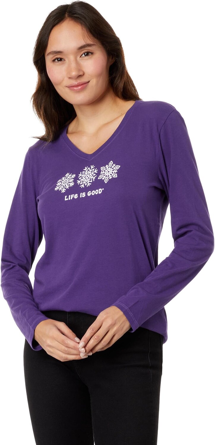 Футболка Life is Good Three Snowflakes Long Sleeve Crusher-Lite Vee, цвет Deep Purple
Футболка Life is Good Three Snowflakes Long Sleeve Crusher-Lite Vee, цвет Deep Purple