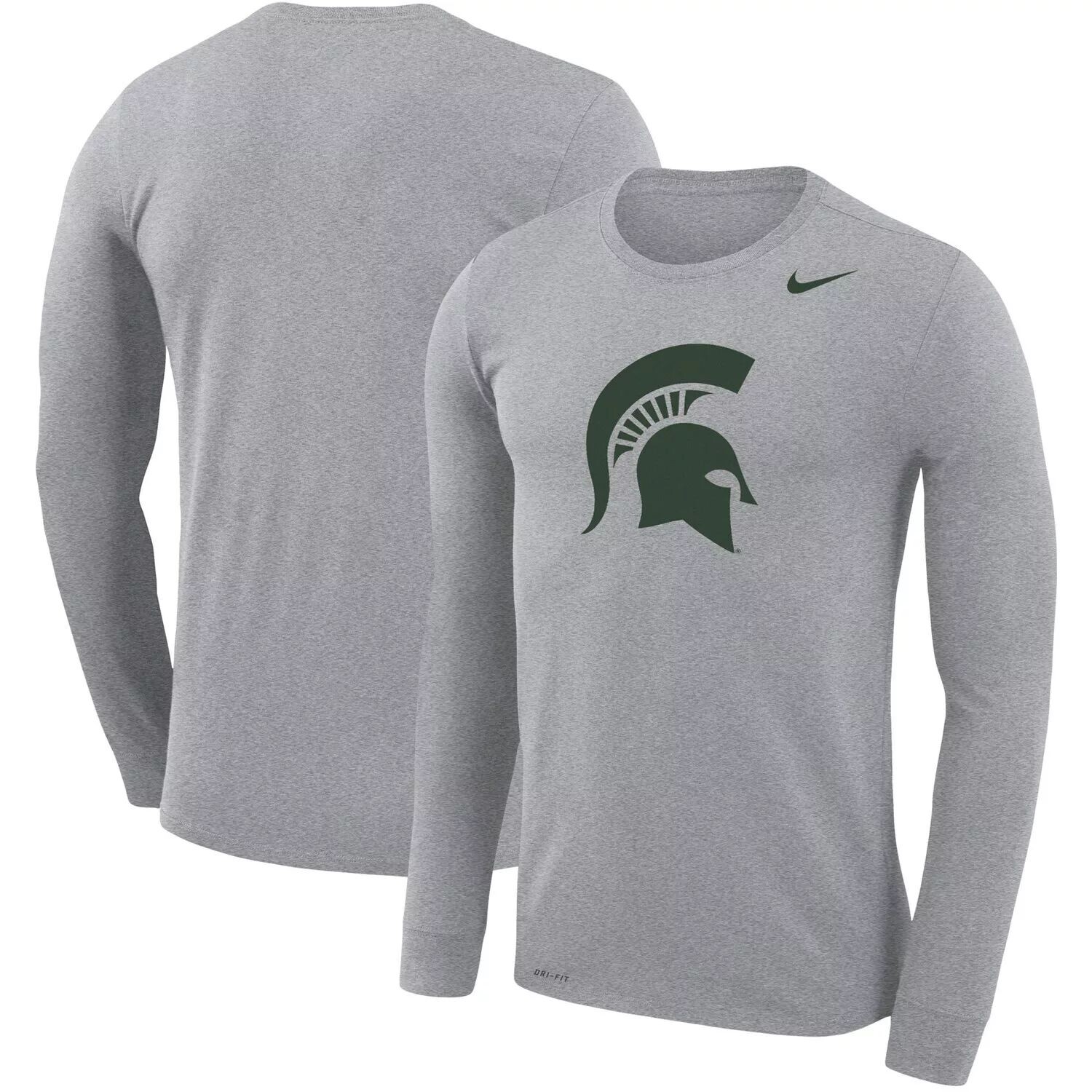 Мужская серая футболка с длинными рукавами и логотипом Michigan State Spartans School Legend Performance Nike, Серый
Мужская серая футболка с длинными рукавами и логотипом Michigan State Spartans School Legend Performance Nike, Серый