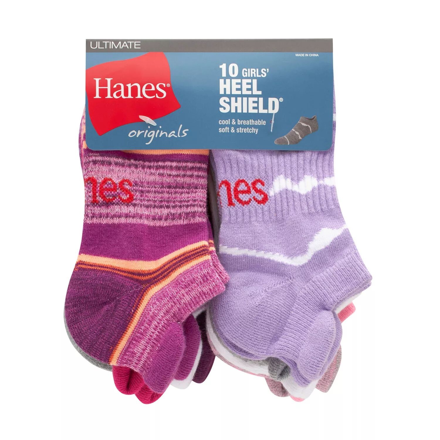 Набор из 10 влагоотводящих носков Girls Hanes Originals Ultimate Heel Shield Hanes
Набор из 10 влагоотводящих носков Girls Hanes Originals Ultimate Heel Shield Hanes