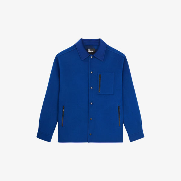 Комфортная рубашка из смесовой шерсти с раздвинутым воротником The Kooples, темно-синий
Комфортная рубашка из смесовой шерсти с раздвинутым воротником The Kooples, темно-синий