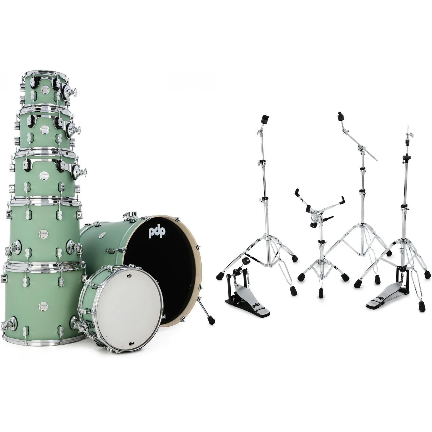 PDP Concept Maple, комплект из 7 частей и комплект оборудования — Satin Seafoam
PDP Concept Maple, комплект из 7 частей и комплект оборудования — Satin Seafoam
