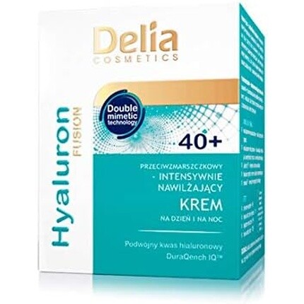 Hyaluron Fusion By Delia 40+ Интенсивный увлажняющий дневной и ночной крем против морщин 50 мл, Delia Cosmetics
Hyaluron Fusion By Delia 40+ Интенсивный увлажняющий дневной и ночной крем против морщин 50 мл, Delia Cosmetics