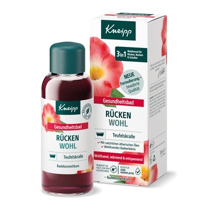 Kneipp Back Well Health Bath - Масло для ванн с ценным экстрактом когтя дьявола и натуральными эфирными маслами лаванды и каепута - для спины, шеи и плеч 100 мл
Kneipp Back Well Health Bath - Масло для ванн с ценным экстрактом когтя дьявола и натуральными эфирными маслами лаванды и каепута - для спины, шеи и плеч 100 мл