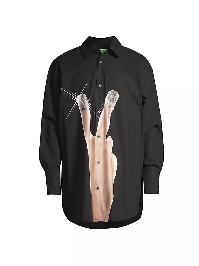 Рубашка на пуговицах с графическим рисунком JW Anderson x Michael Clark Peace Jw Anderson, черный
Рубашка на пуговицах с графическим рисунком JW Anderson x Michael Clark Peace Jw Anderson, черный