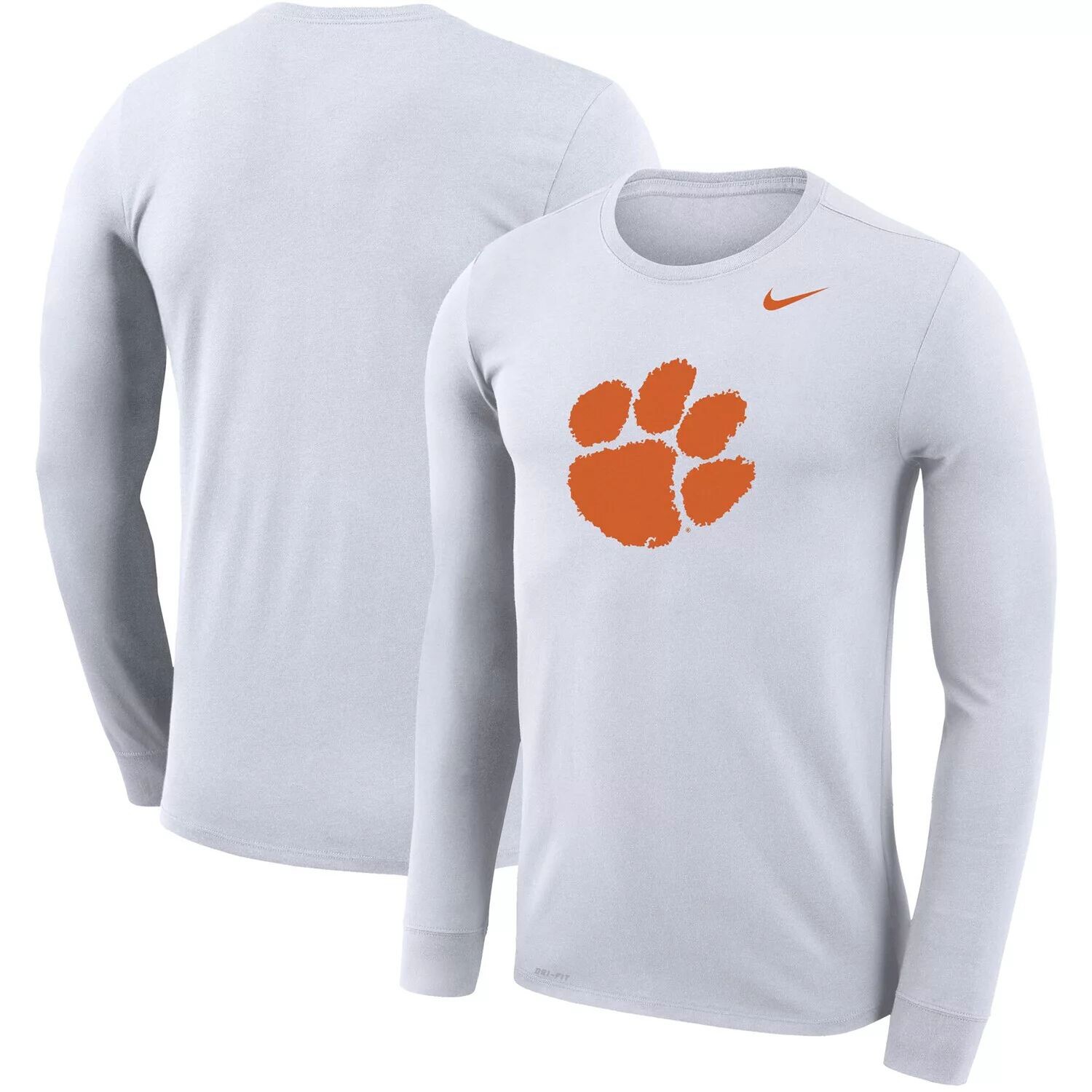 Мужская белая футболка с длинным рукавом Clemson Tigers School Logo Performance Legend Nike, Белый
Мужская белая футболка с длинным рукавом Clemson Tigers School Logo Performance Legend Nike, Белый