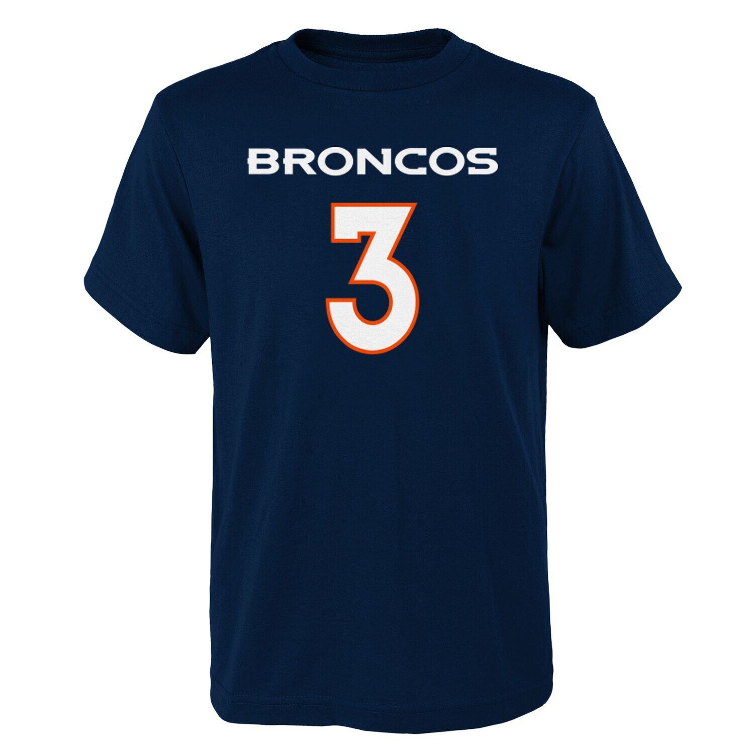 Молодежная футболка Russell Wilson Navy Denver Broncos Mainliner с именем и номером игрока Outerstuff
Молодежная футболка Russell Wilson Navy Denver Broncos Mainliner с именем и номером игрока Outerstuff