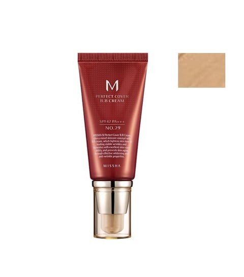 Многофункциональный ВВ-крем 29 Caramel Beige, SPF 42, 50 мл Missha, M Perfect Cover
Многофункциональный ВВ-крем 29 Caramel Beige, SPF 42, 50 мл Missha, M Perfect Cover