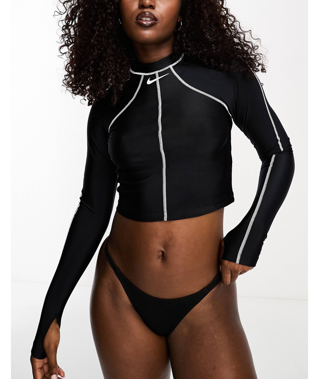 Черный укороченный бикини-топ с длинными рукавами Nike Swift Hydroguard Nike Swimming
Черный укороченный бикини-топ с длинными рукавами Nike Swift Hydroguard Nike Swimming