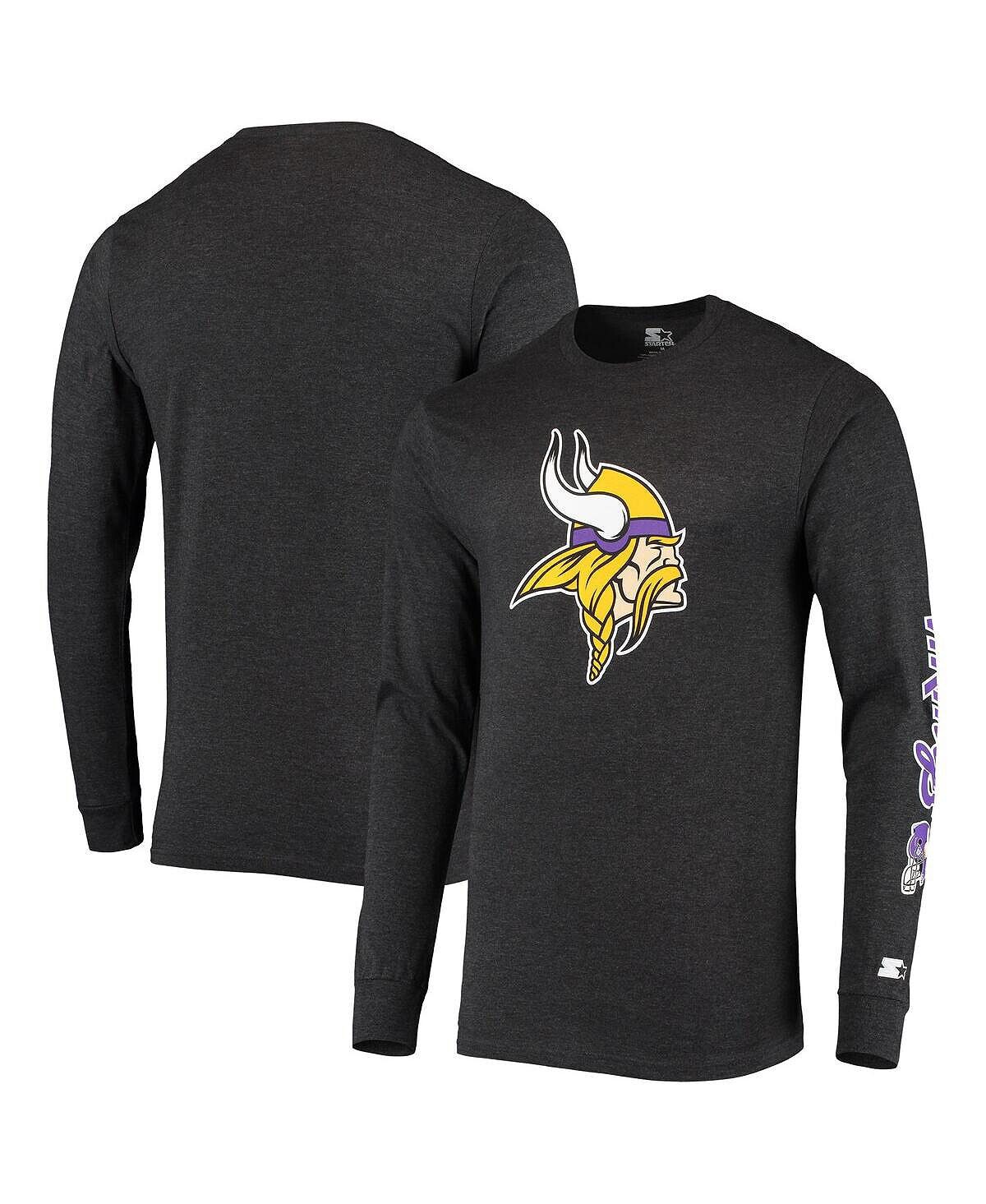 Мужская черная футболка с длинным рукавом Minnesota Vikings с принтом меланжевого цвета Starter
Мужская черная футболка с длинным рукавом Minnesota Vikings с принтом меланжевого цвета Starter