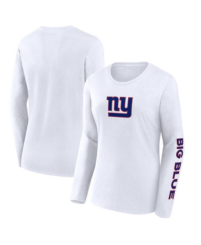 Женская белая футболка с длинным рукавом с фирменным логотипом New York Giants Component Fanatics, белый
Женская белая футболка с длинным рукавом с фирменным логотипом New York Giants Component Fanatics, белый