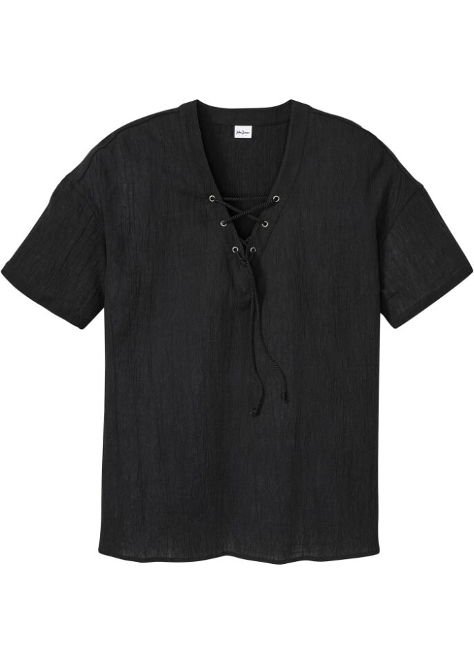 Рубашка с короткими рукавами без застежки и шнуровкой John Baner Jeanswear, черный
Рубашка с короткими рукавами без застежки и шнуровкой John Baner Jeanswear, черный
