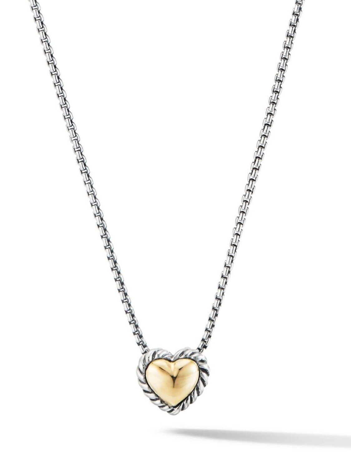 Колье Cable Collectibles Cookie Classic Heart из желтого золота и серебра David Yurman, серебряный
Колье Cable Collectibles Cookie Classic Heart из желтого золота и серебра David Yurman, серебряный