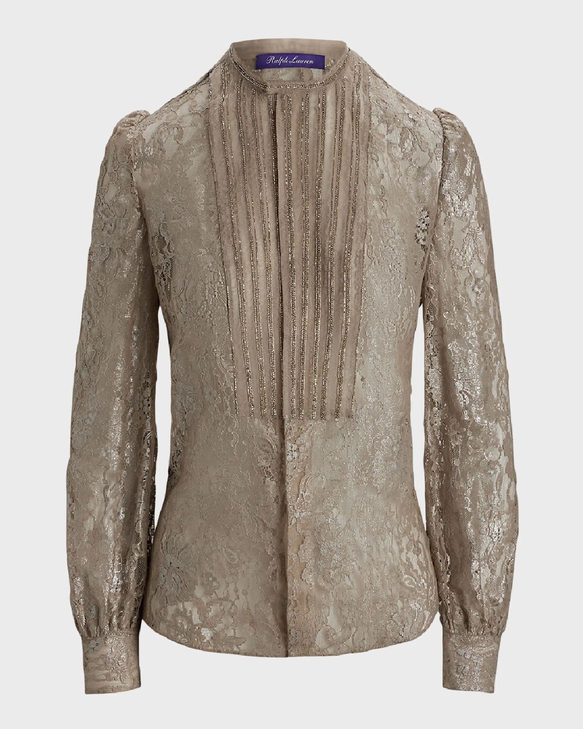 Кружевная рубашка Kaydon с декором и нагрудником металлизированного цвета Ralph Lauren Collection, серебряный
Кружевная рубашка Kaydon с декором и нагрудником металлизированного цвета Ralph Lauren Collection, серебряный