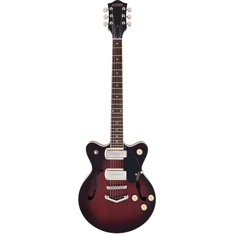 Электрогитара Gretsch G2655-P90 Streamliner Collection Center Block Jr. Double-Cut P90 Electric Guitar with V-Stoptail, Claret Burst
Электрогитара Gretsch G2655-P90 Streamliner Collection Center Block Jr. Double-Cut P90 Electric Guitar with V-Stoptail, Claret Burst
