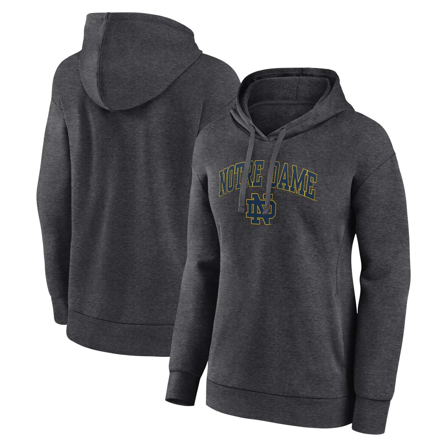 Женский пуловер с капюшоном Fanatics темно-серого цвета с логотипом Heather Notre Dame Fighting Irish Evergreen Campus Fanatics, Серый
Женский пуловер с капюшоном Fanatics темно-серого цвета с логотипом Heather Notre Dame Fighting Irish Evergreen Campus Fanatics, Серый