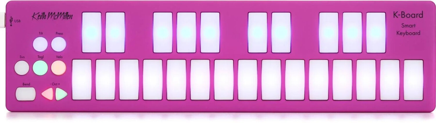 Keith McMillen Instruments K-Board-C Smart Sensor USB MIDI-клавиатура-контроллер — Orchid
Keith McMillen Instruments K-Board-C Smart Sensor USB MIDI-клавиатура-контроллер — Orchid