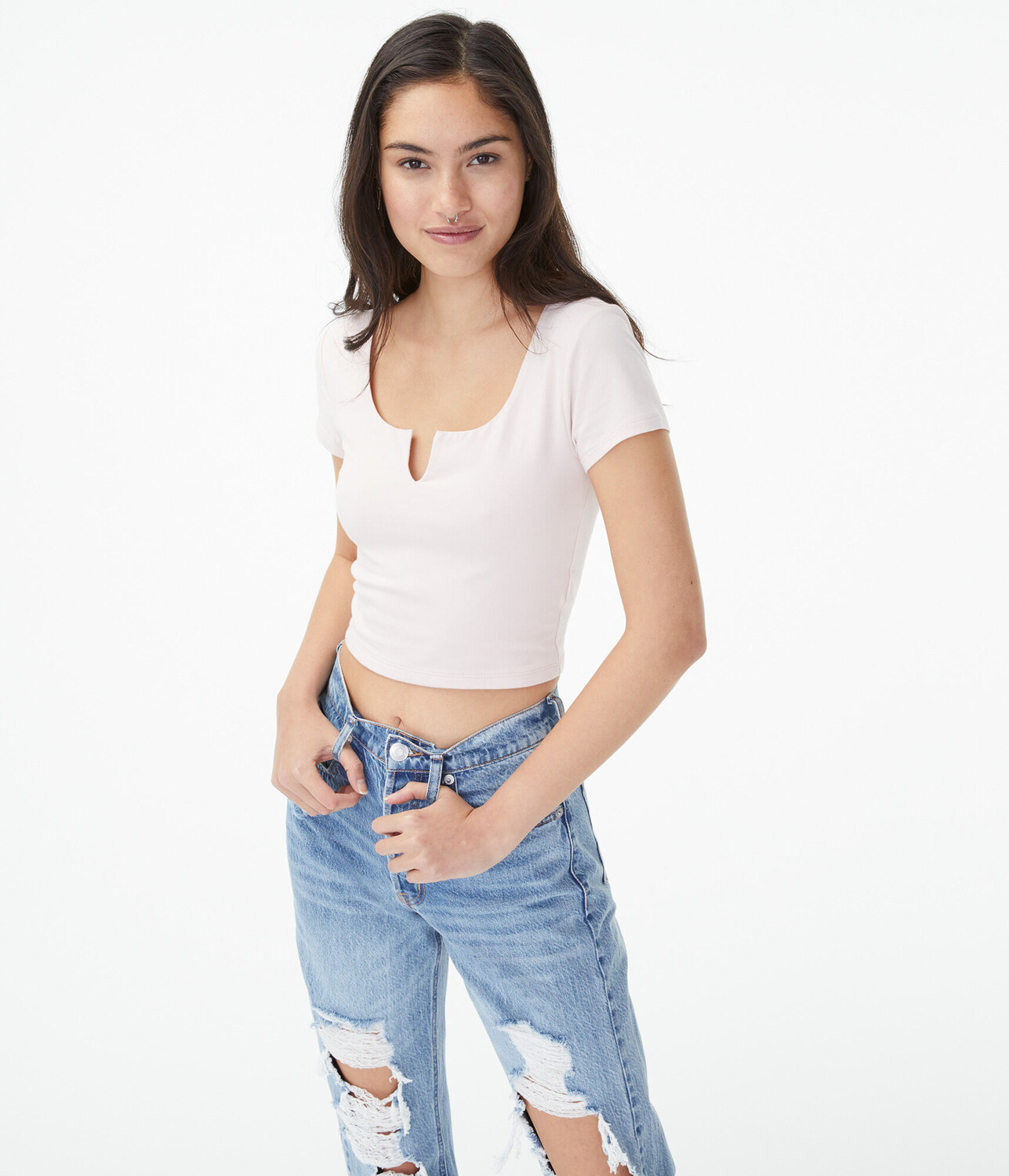 Укороченная детская футболка «Severly Soft» с вырезом в горловине Aeropostale, розовый
Укороченная детская футболка «Severly Soft» с вырезом в горловине Aeropostale, розовый