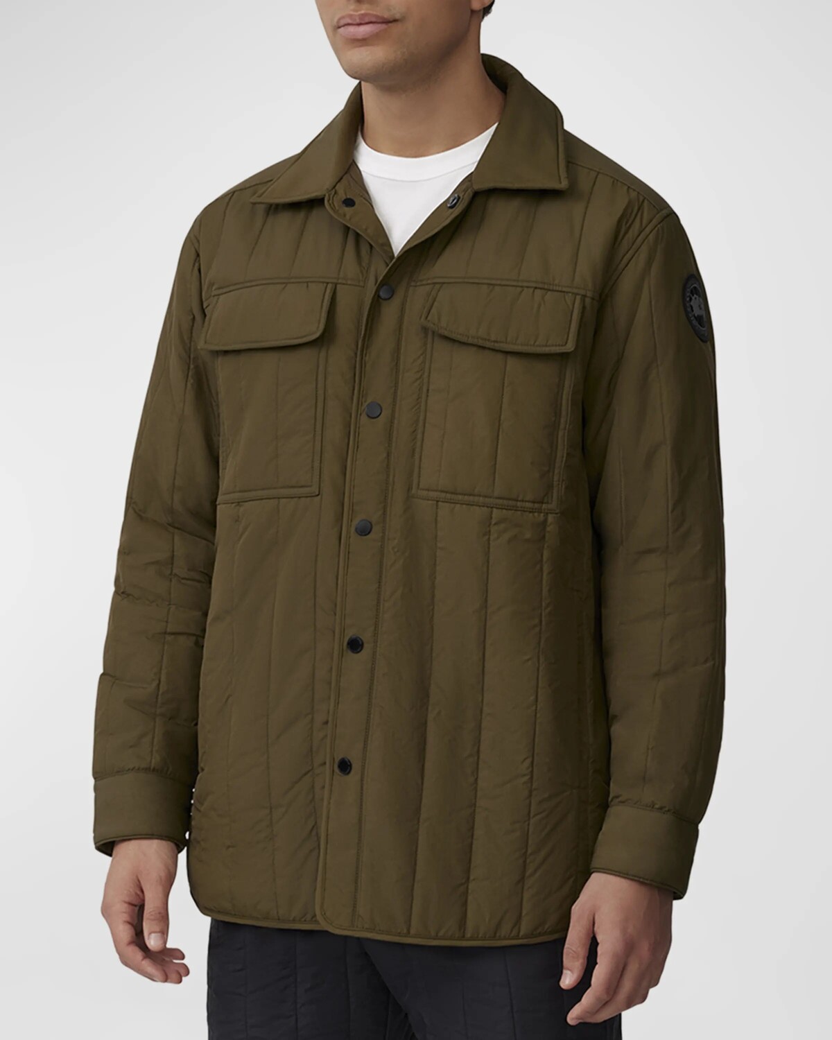 Мужская стеганая верхняя рубашка Black Label Canada Goose, цвет Military Green
Мужская стеганая верхняя рубашка Black Label Canada Goose, цвет Military Green
