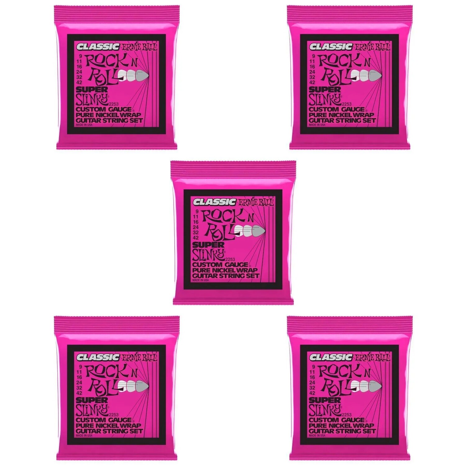 Струны для электрогитары Ernie Ball 2253 Super Slinky Classic Rock N Roll — .009-.042 (5 шт.)
Струны для электрогитары Ernie Ball 2253 Super Slinky Classic Rock N Roll — .009-.042 (5 шт.)
