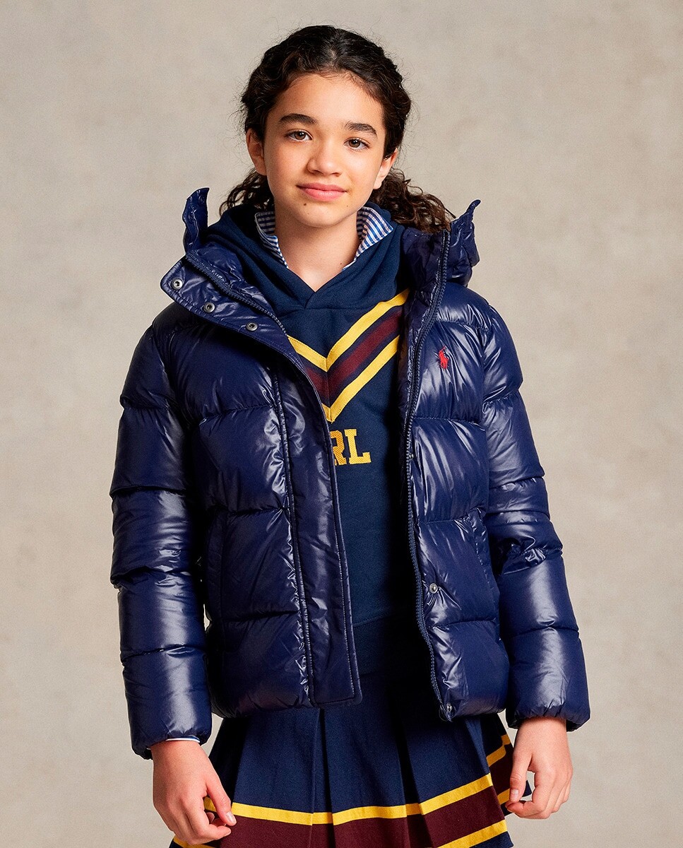 Пуховик для девочки темно-синего цвета с капюшоном Polo Ralph Lauren, темно-синий
Пуховик для девочки темно-синего цвета с капюшоном Polo Ralph Lauren, темно-синий