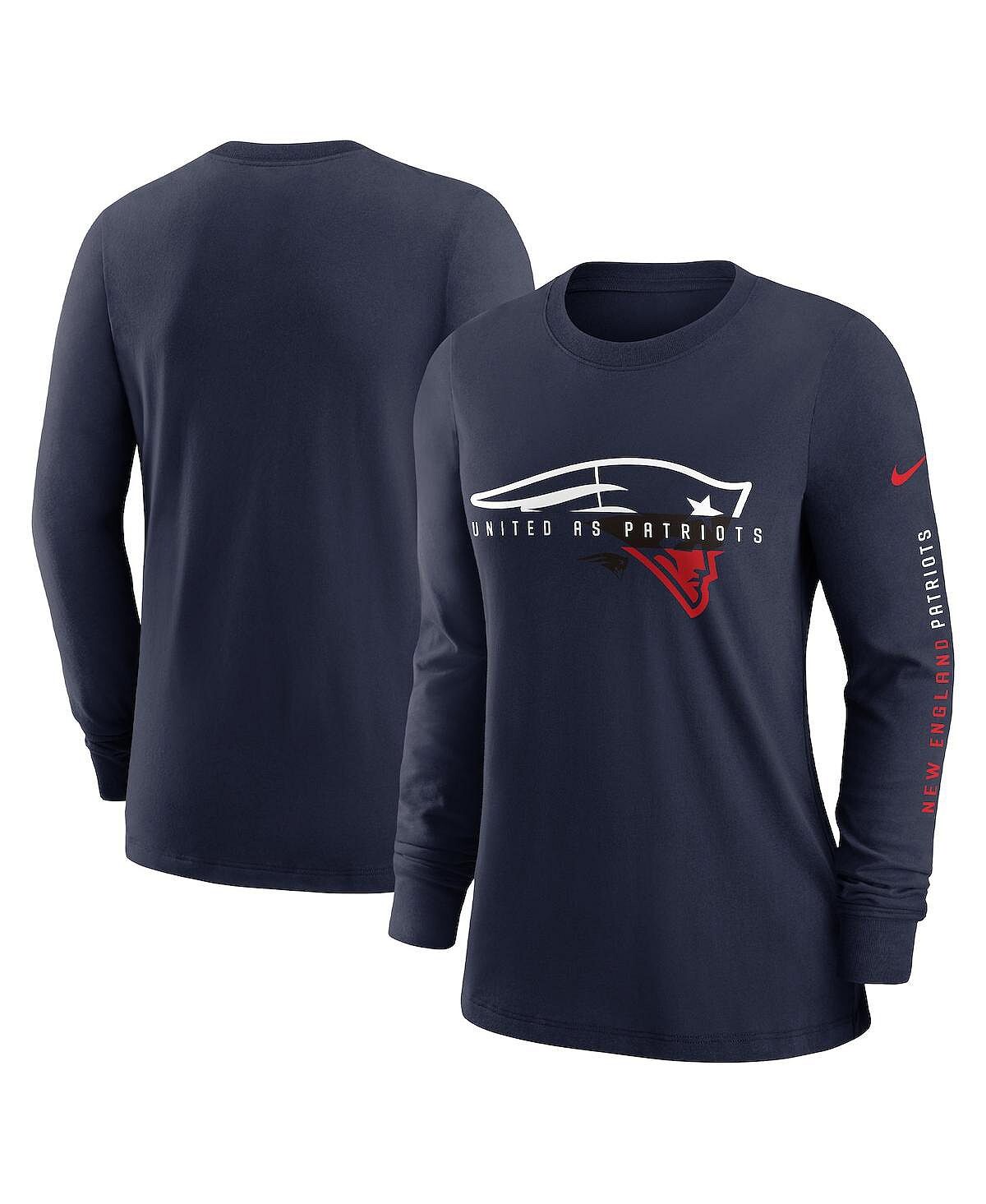 Женская темно-синяя футболка New England Patriots Prime с разрезом и длинными рукавами Nike, темно-синий
Женская темно-синяя футболка New England Patriots Prime с разрезом и длинными рукавами Nike, темно-синий