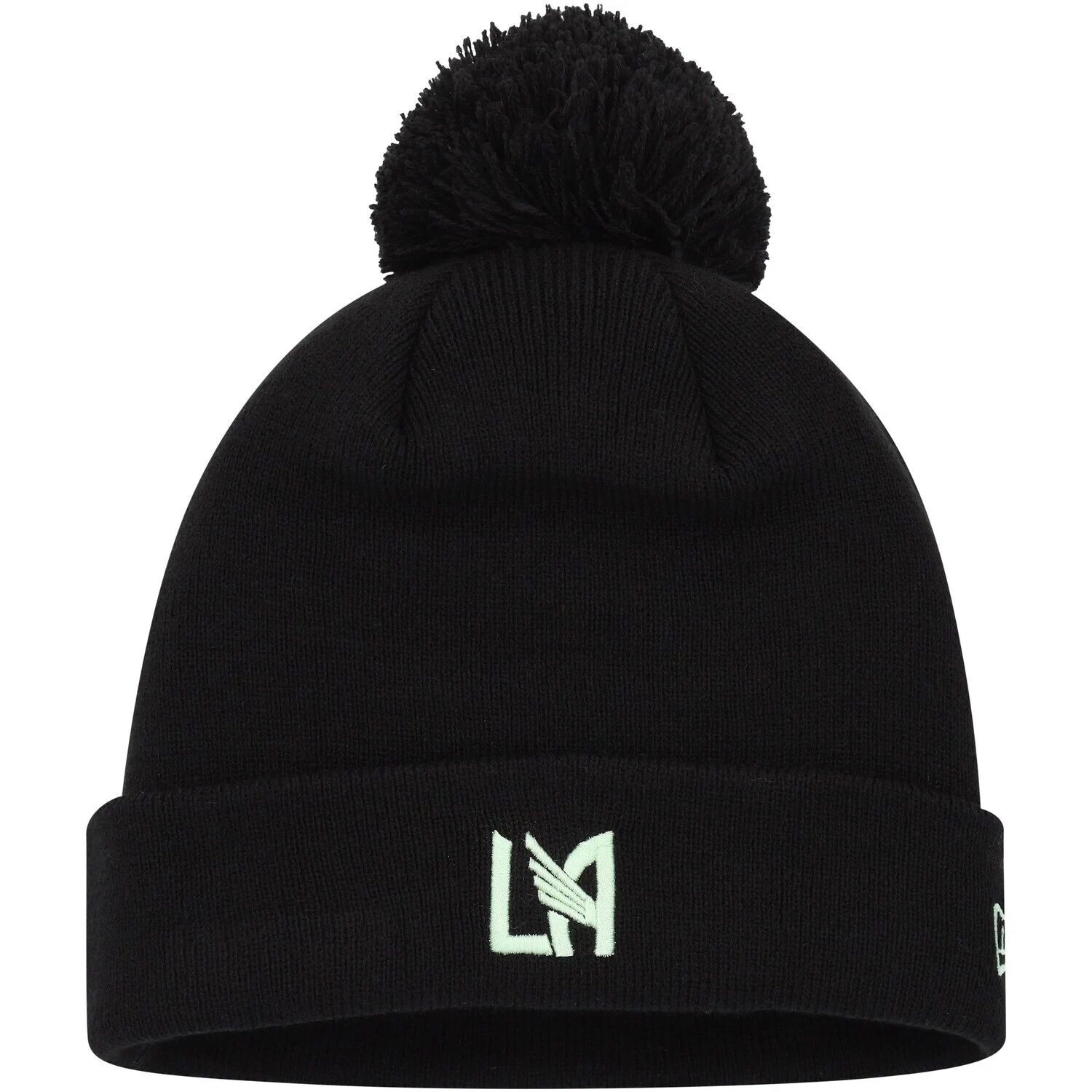Мужская черная вязаная шапка New Era из джерси LAFC с манжетами на крючках и помпоном
Мужская черная вязаная шапка New Era из джерси LAFC с манжетами на крючках и помпоном