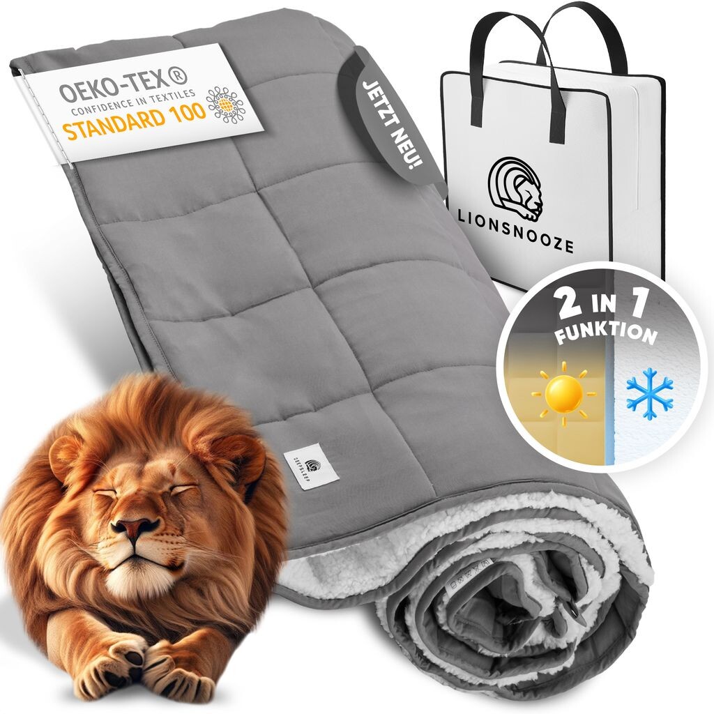 LIONSNOOZE Утяжеленное одеяло 9 кг - Утяжеленное одеяло | Одеяло терапевтическое 155×220 | Тяжелое одеяло для спокойного сна | Релаксирующее одеяло при нарушениях сна CARTANA
LIONSNOOZE Утяжеленное одеяло 9 кг - Утяжеленное одеяло | Одеяло терапевтическое 155×220 | Тяжелое одеяло для спокойного сна | Релаксирующее одеяло при нарушениях сна CARTANA