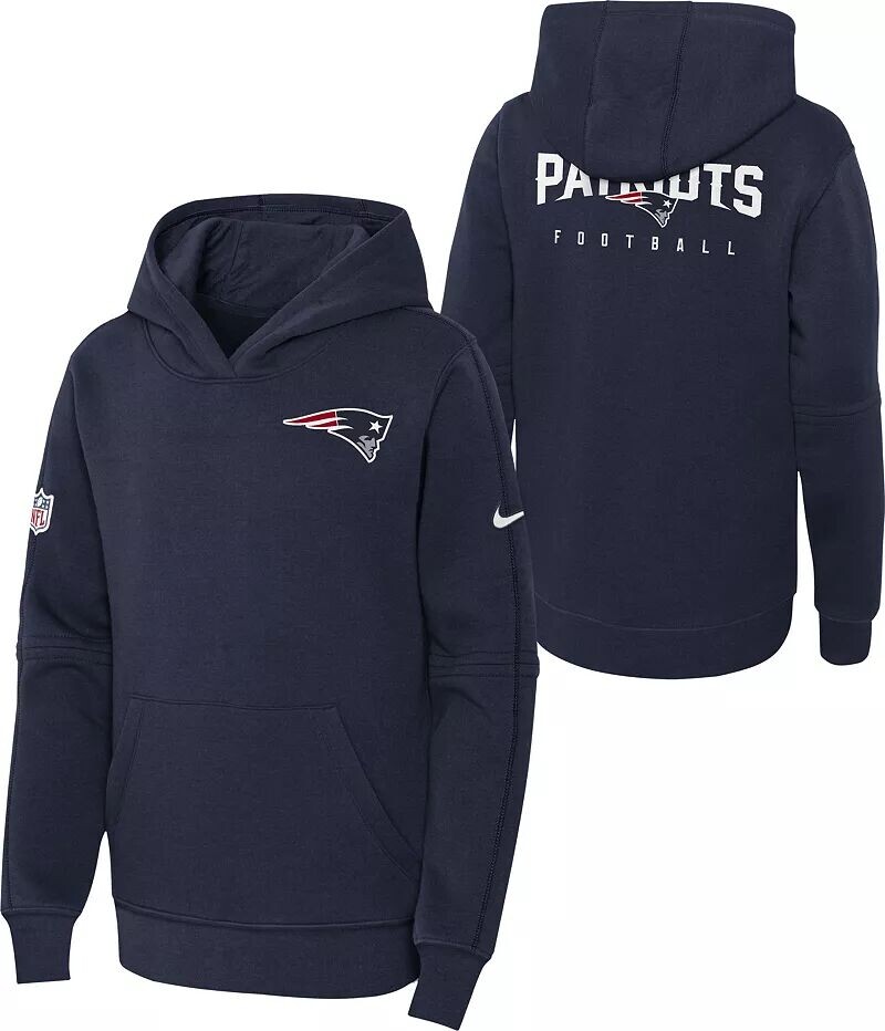 Темно-синий пуловер с капюшоном Nike Youth New England Patriots Sideline Club
Темно-синий пуловер с капюшоном Nike Youth New England Patriots Sideline Club