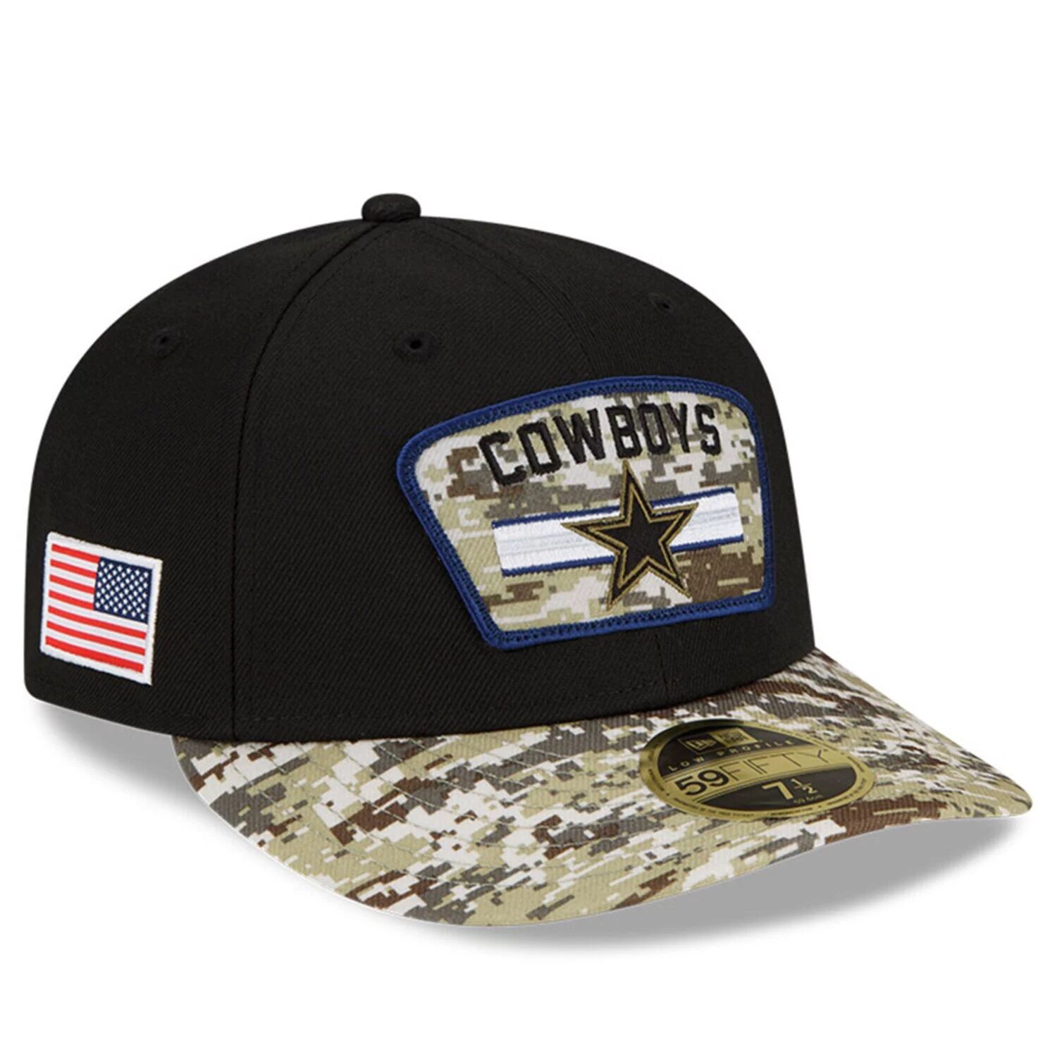 Мужская New Era Black/Camo Dallas Cowboys 2021 Salute To Service Low Profile 59FIFTY Облегающая шляпа
Мужская New Era Black/Camo Dallas Cowboys 2021 Salute To Service Low Profile 59FIFTY Облегающая шляпа