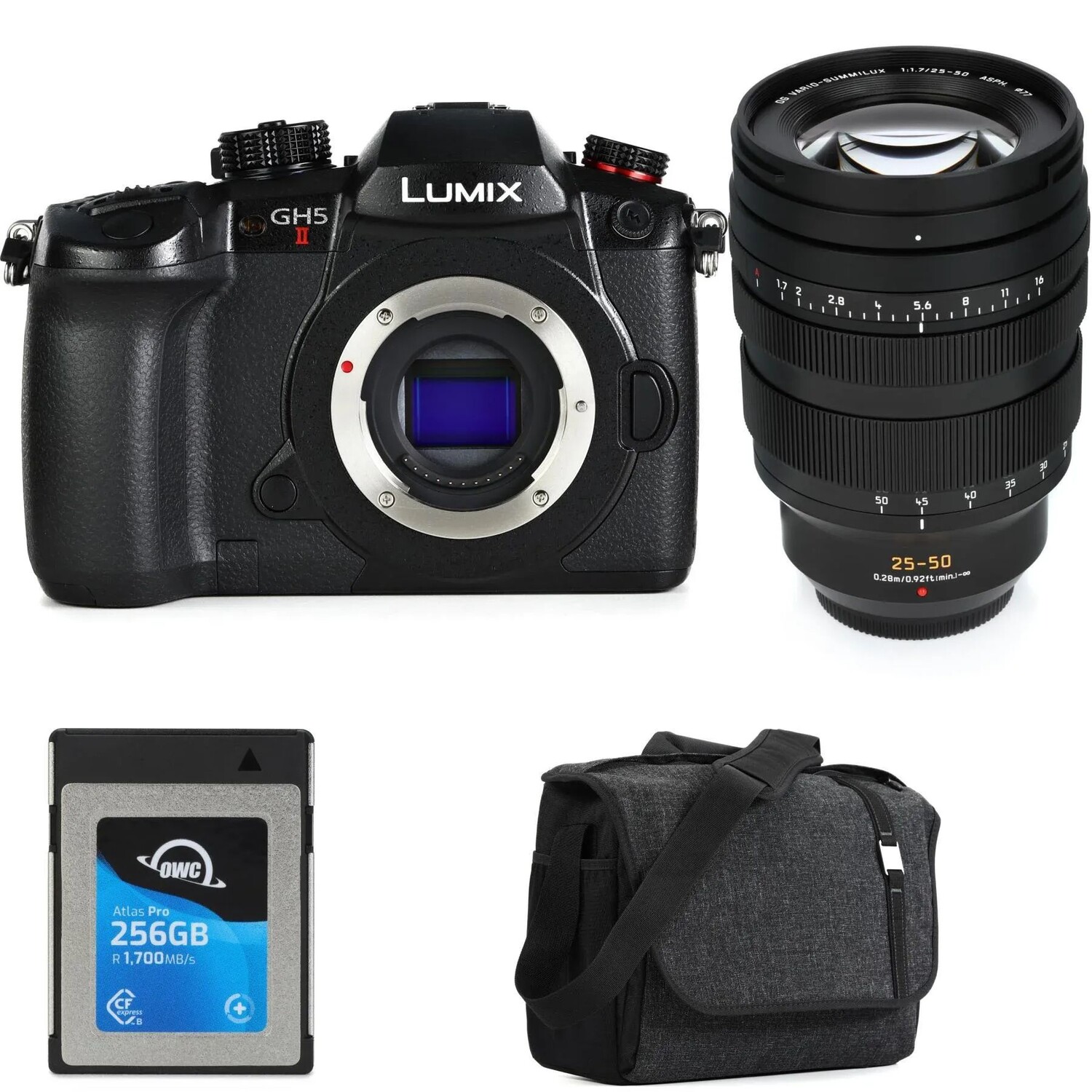 Комплект беззеркальной камеры Panasonic Lumix GH5M2 и объектива H-X2550 25–50 мм
Комплект беззеркальной камеры Panasonic Lumix GH5M2 и объектива H-X2550 25–50 мм