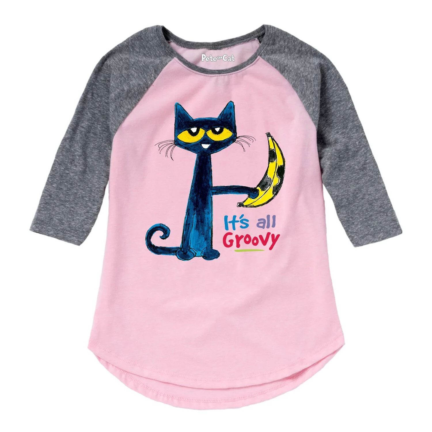 Футболка с изображением кота Пита для девочек 7–16 Groovy Banana Raglan Licensed Character
Футболка с изображением кота Пита для девочек 7–16 Groovy Banana Raglan Licensed Character