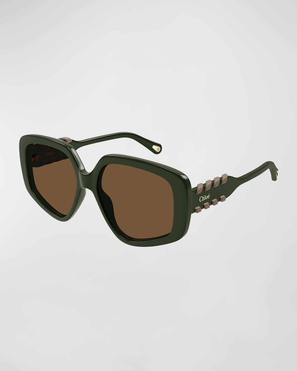 Прямоугольные солнцезащитные очки из ацетата Chloé, цвет Shiny Solid Military Green
Прямоугольные солнцезащитные очки из ацетата Chloé, цвет Shiny Solid Military Green